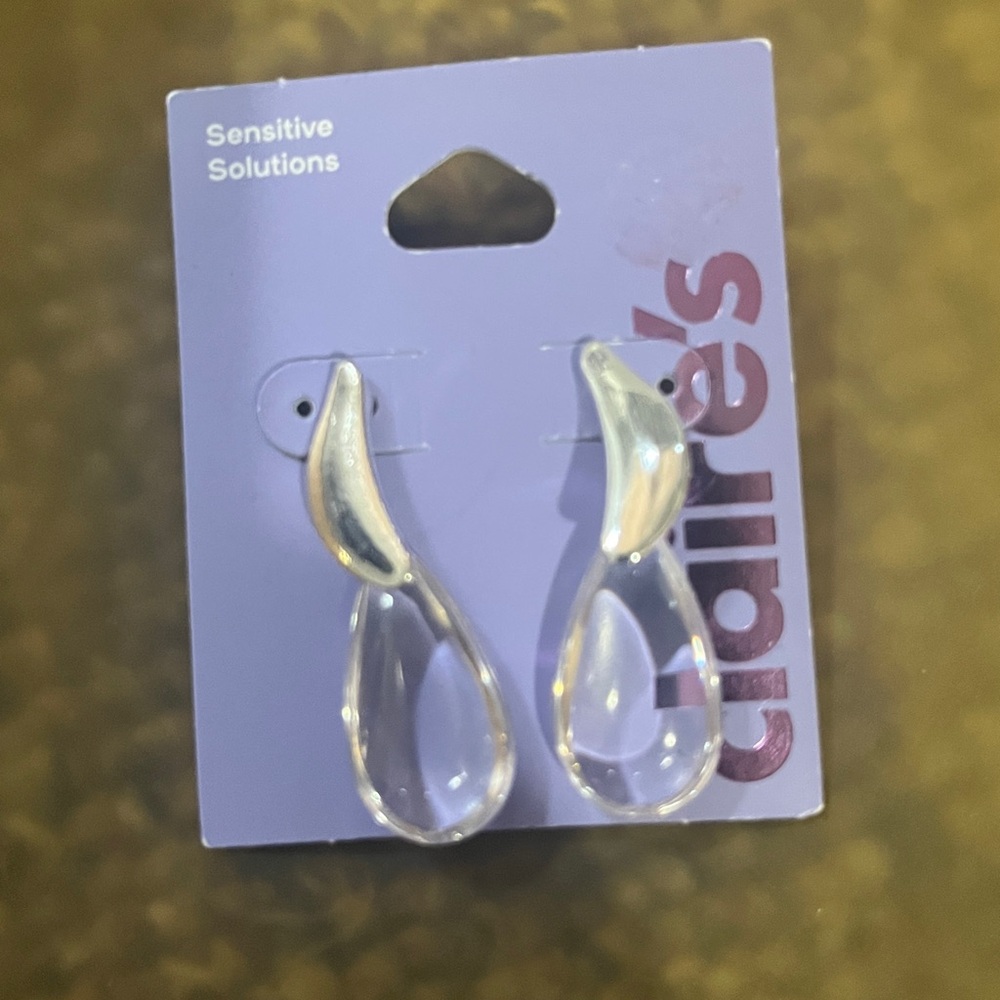 Claire's Clear Crystal Stud Earrings
